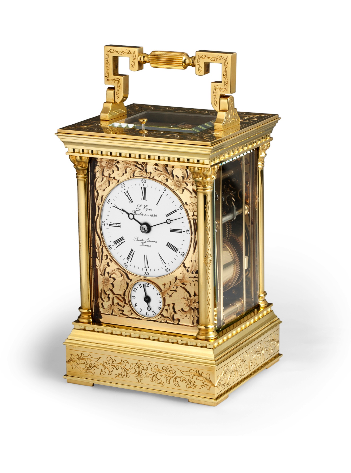 La Cote des Montres Enchères L’Epée Foliate Carriage Clock L’Epée