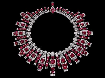 Collier de rubis de Nawanagar  Cartier, 1937  Platine, rubis, diamants  Collection Al Thani  Christies Images Ltd