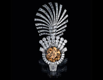 Ornement de turban lil du Tigre  Cartier, 1937  Platine, diamants, dont diamant il du Tigre dun poids de 61.50 ct  Collection Al Thani  Tous droits rservs. Photo Prudence Cuming