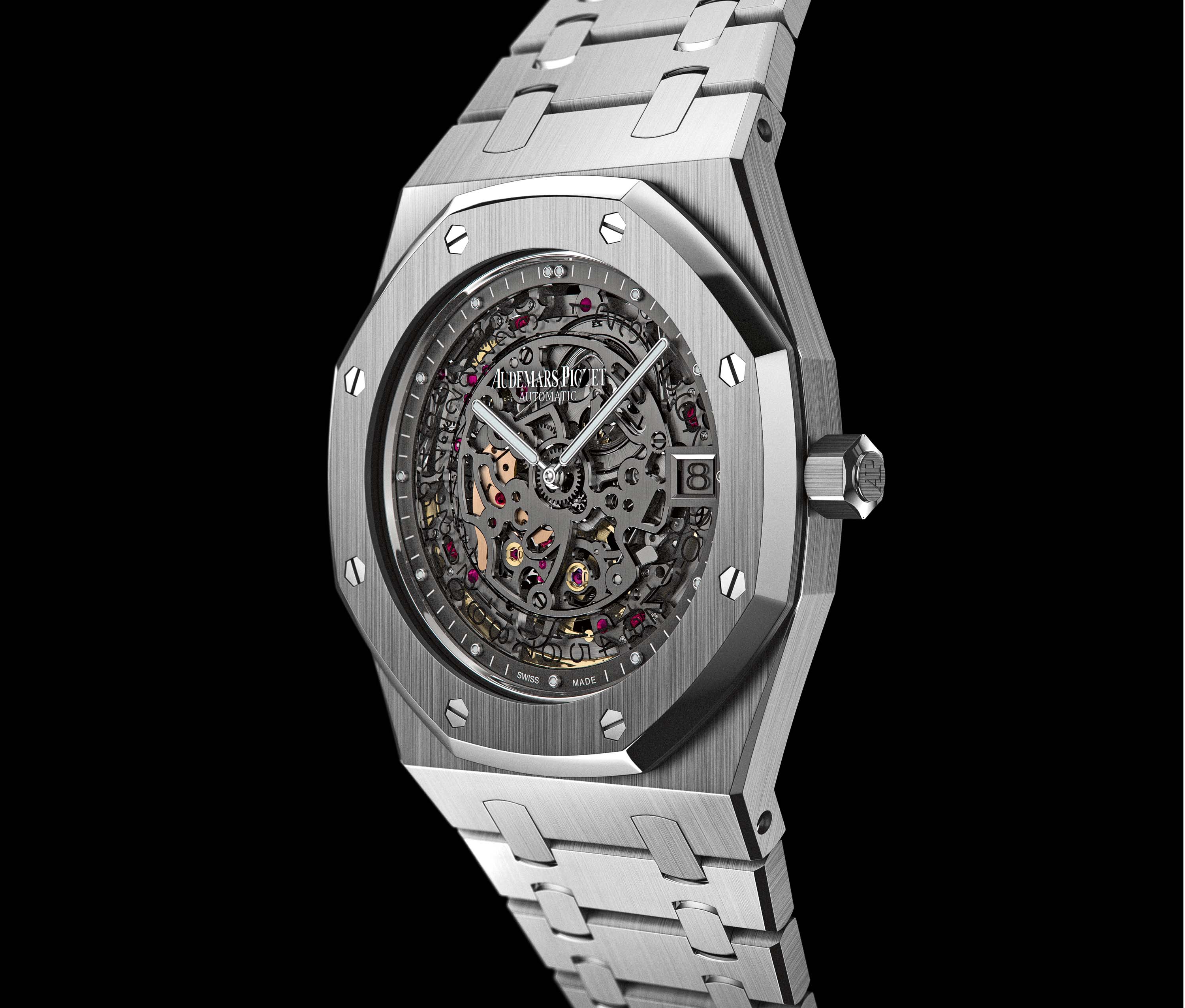 La Cote des Montres : La montre Audemars Piguet Royal Oak Extra-Plate  Squelette - Edition limitée 40e anniversaire