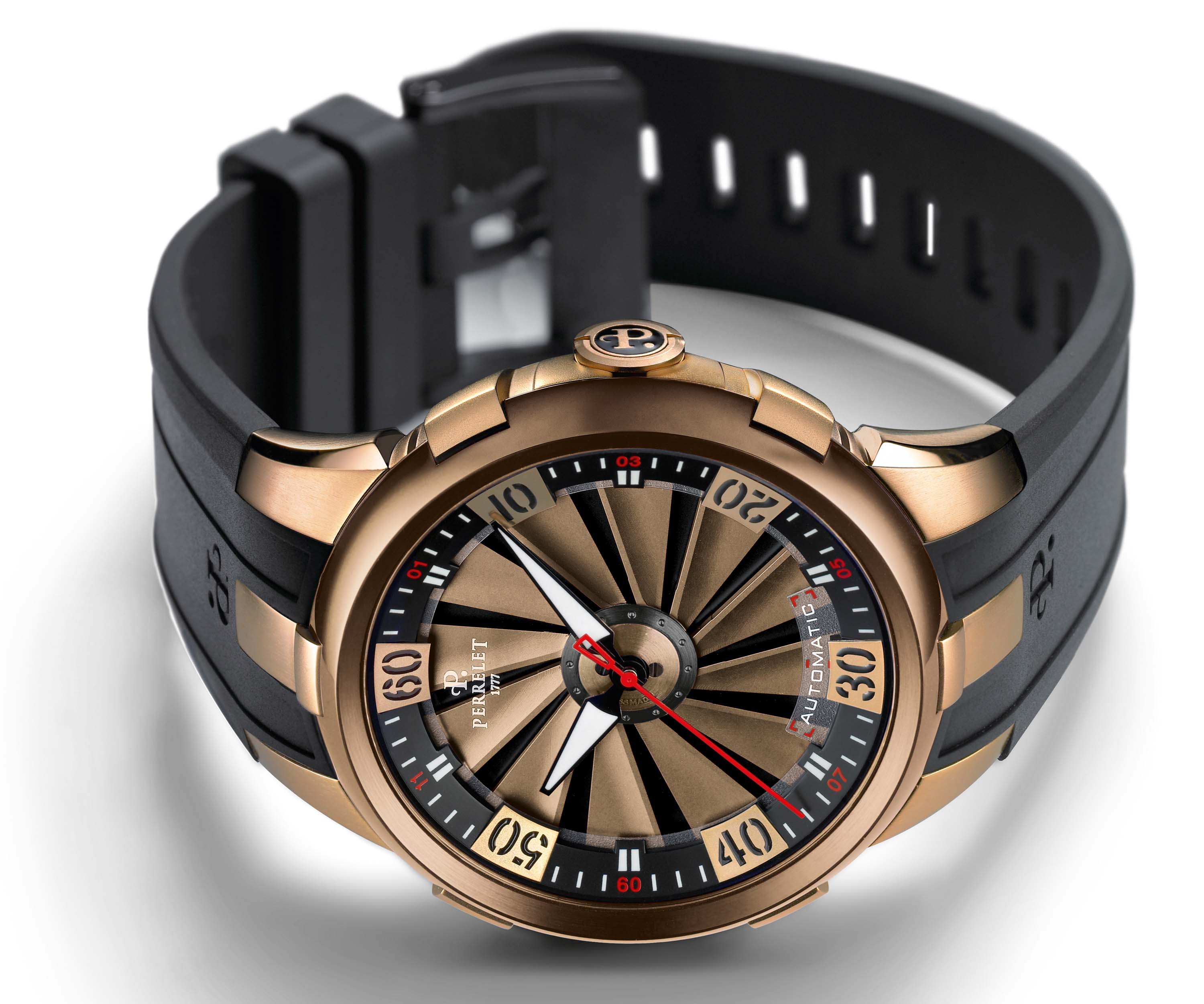 La Cote Des Montres La Montre Perrelet Turbine XL Gold Design Choc