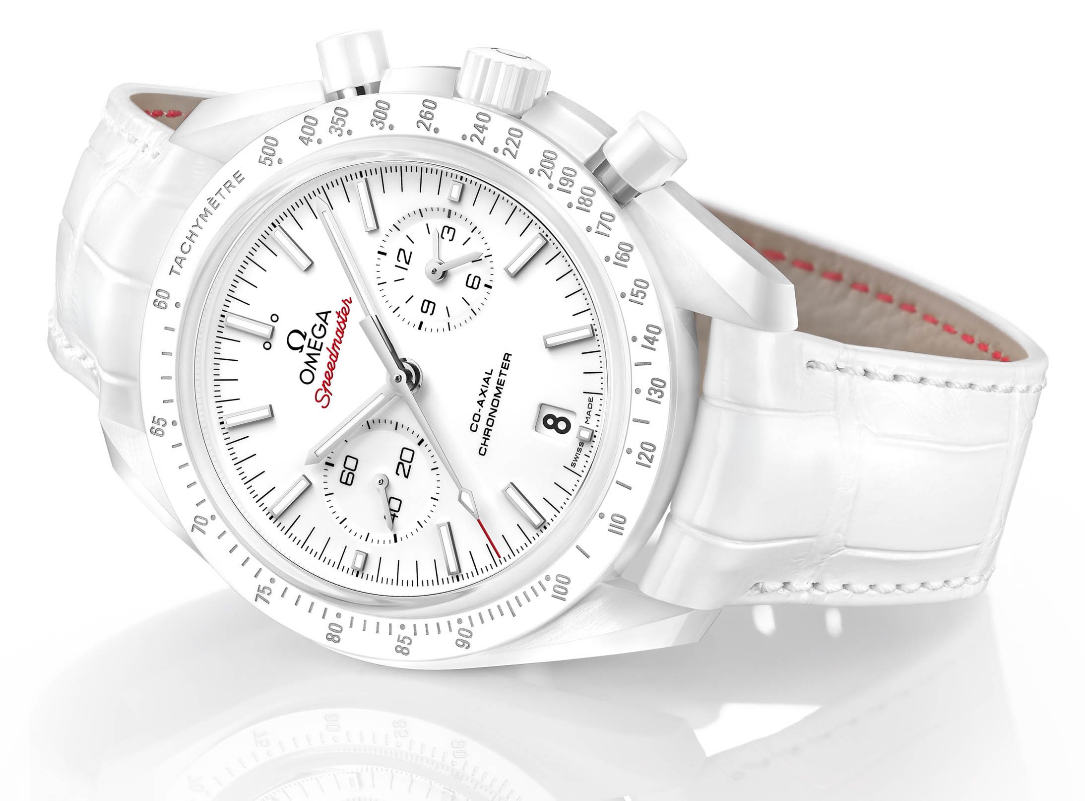 omega speedmaster white face