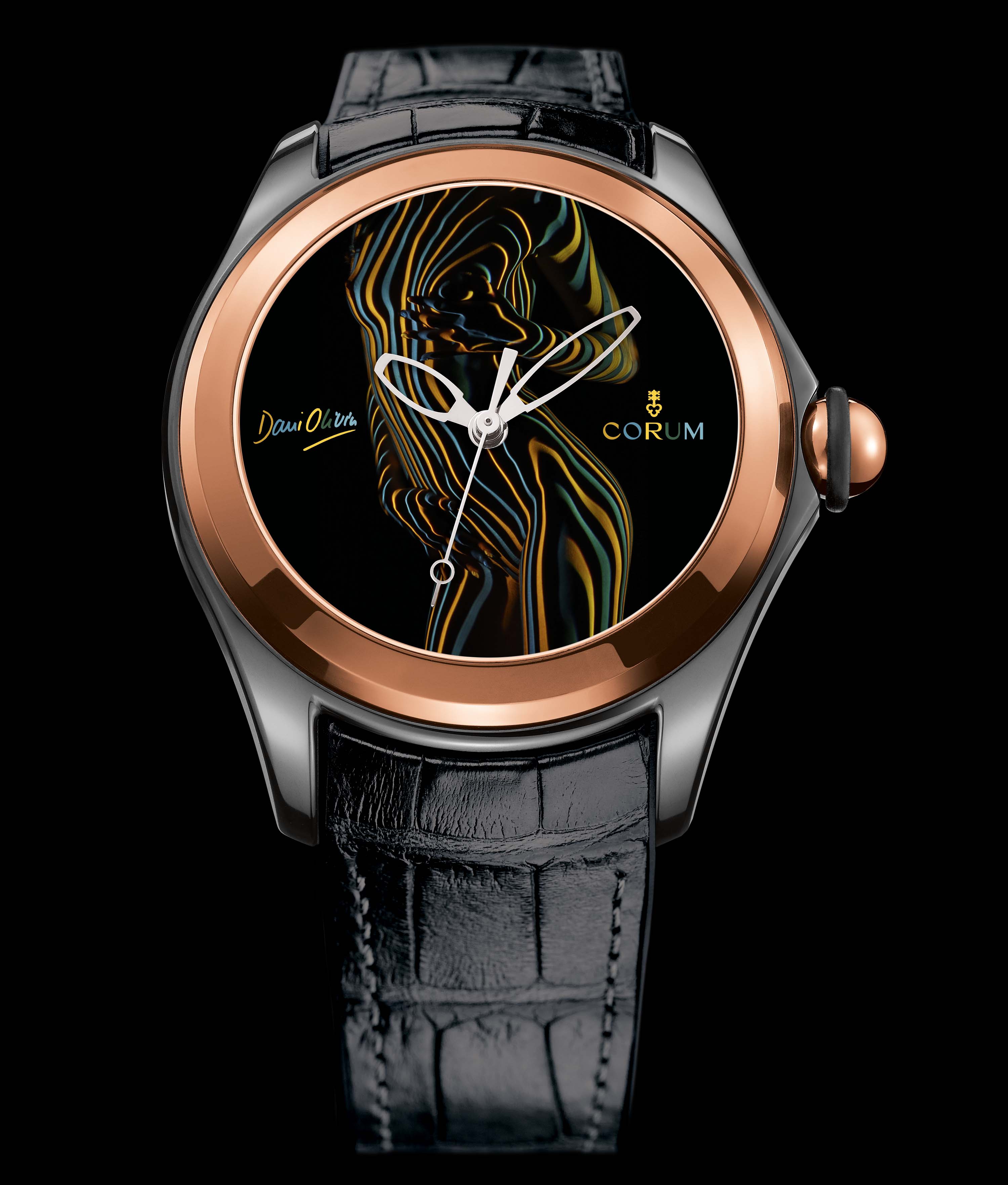 corum bubble watch black