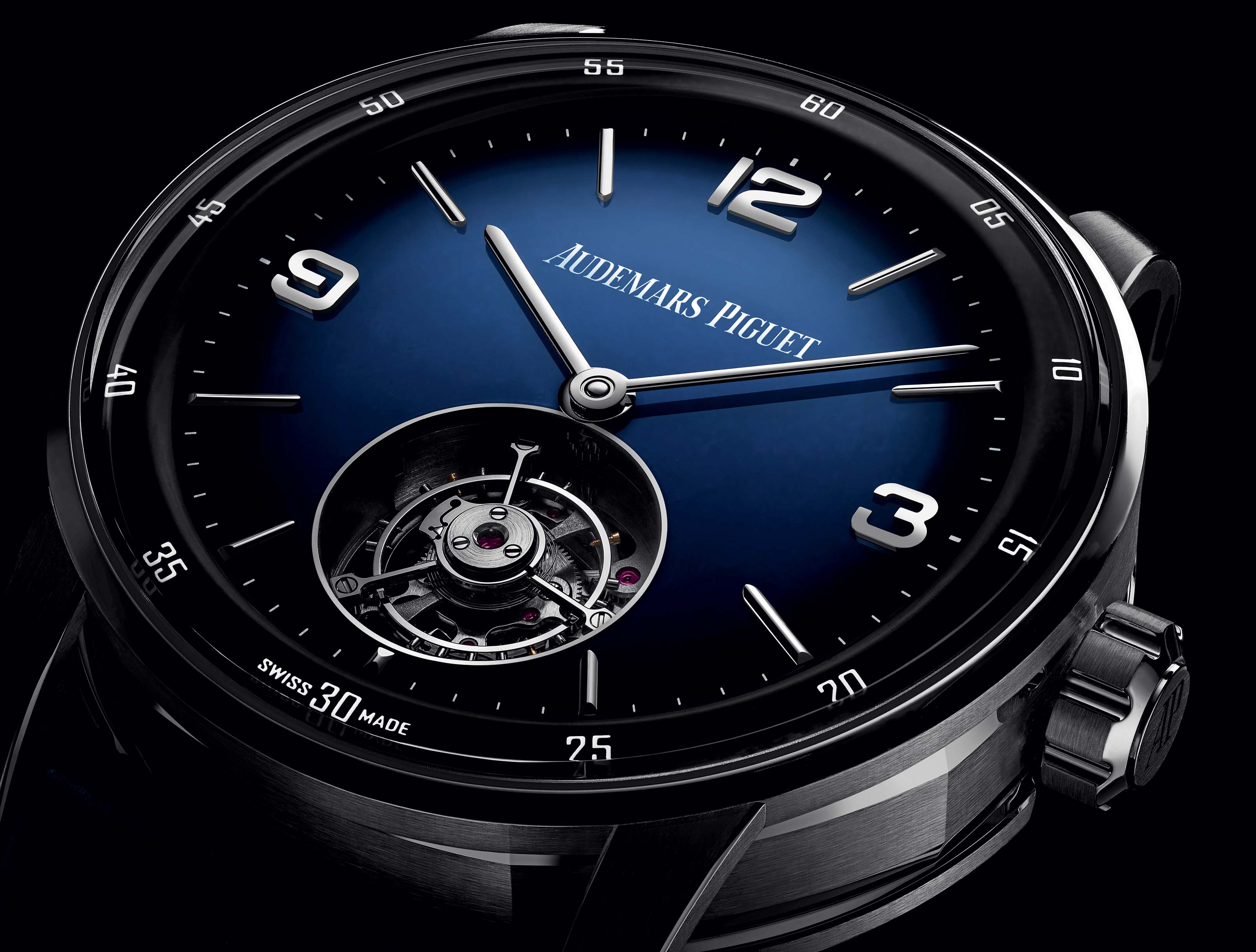 La Cote des Montres : La montre Audemars Piguet Code 11.59 Tourbillon  Volant Automatique - Précision et créativité, design et maîtrise, la pureté  à l'état brut