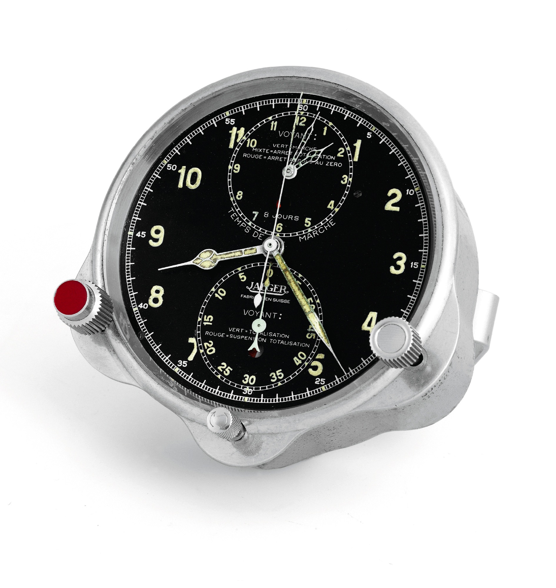La Cote des Montres Enchères Jaeger Aviation Dashboard Chronograph Jaeger, Swiss, Movement N