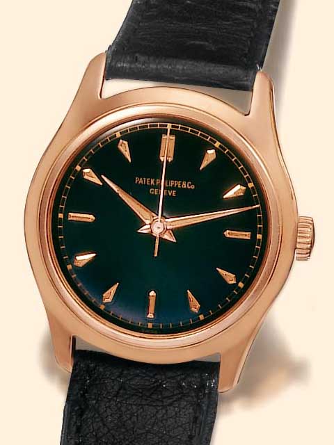 La Cote des Montres : Enchères Patek Philippe \u0026 Cie, Genève, N°03436, case  N°75318, Ref. 2533. Produced circa 1954. Fine center-seconds,  water-resistant 18K pink gold gentleman's wristwatch.