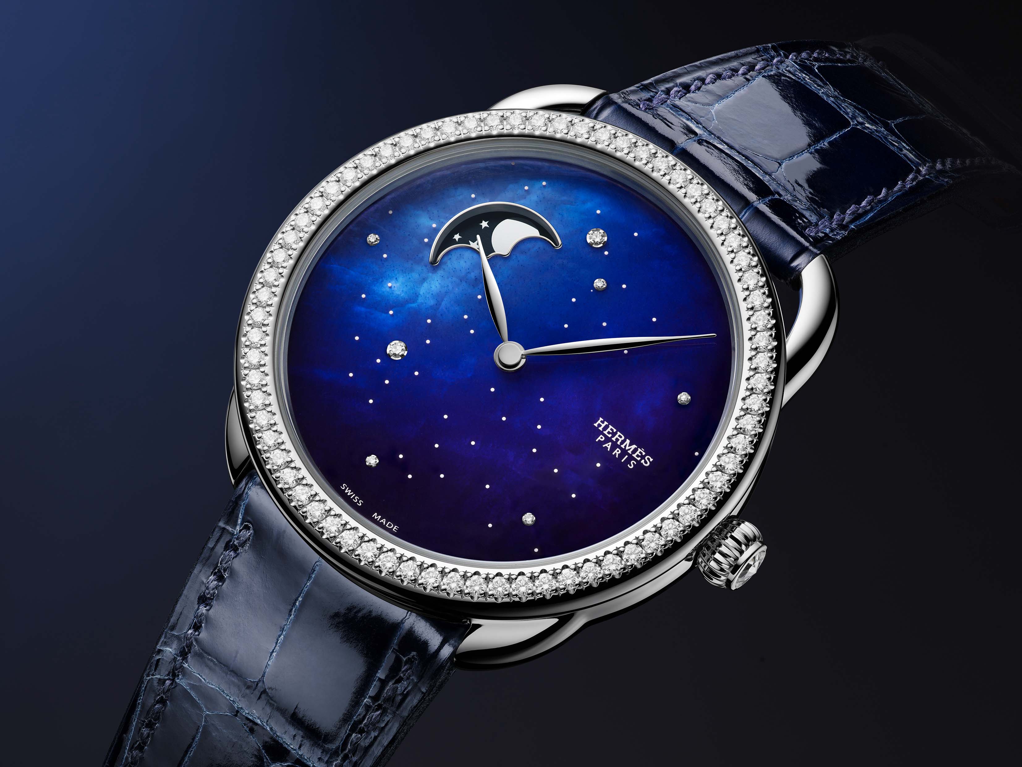 La Cote des Montres : Hermès Arceau Petite Lune ciel étoilé - Une ...