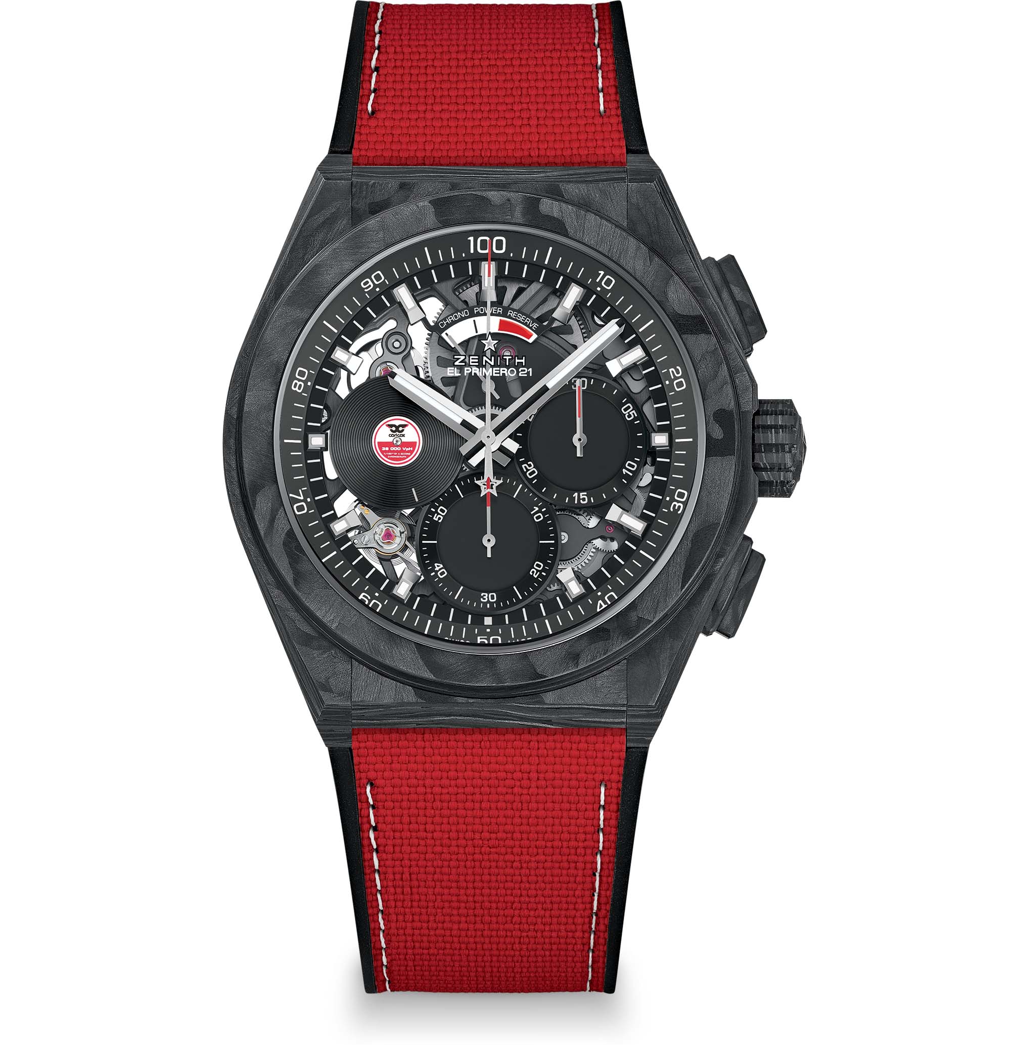 Bracelet ZENITH Defy Xtreme – Tissu Graphite Foncé, Boucle Carbone, Suisse (#028)
