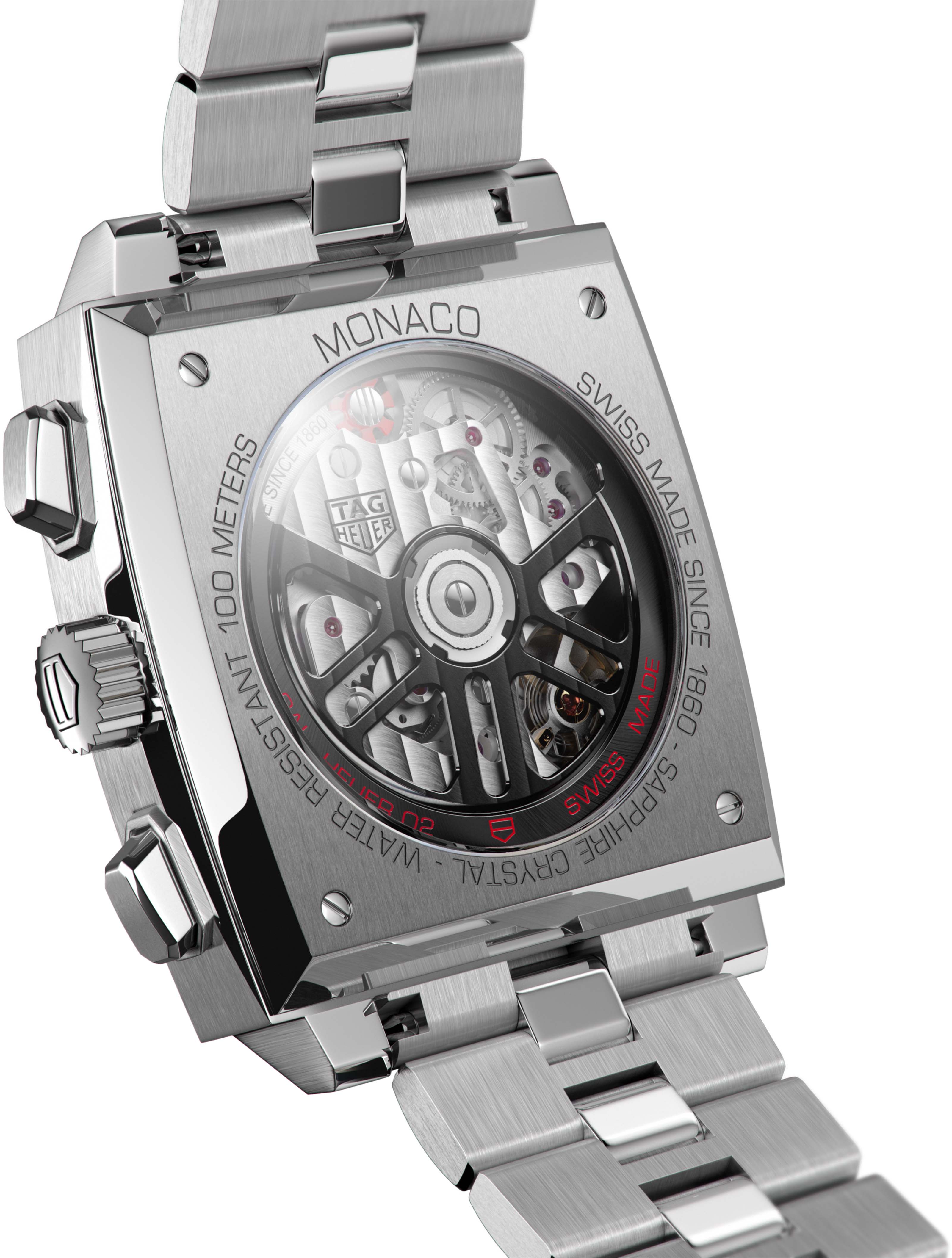 La Cote des Montres : TAG Heuer présente ses nouveaux garde-temps Monaco au  Calibre Heuer 02 dotés de bracelets redessinés avec élégance