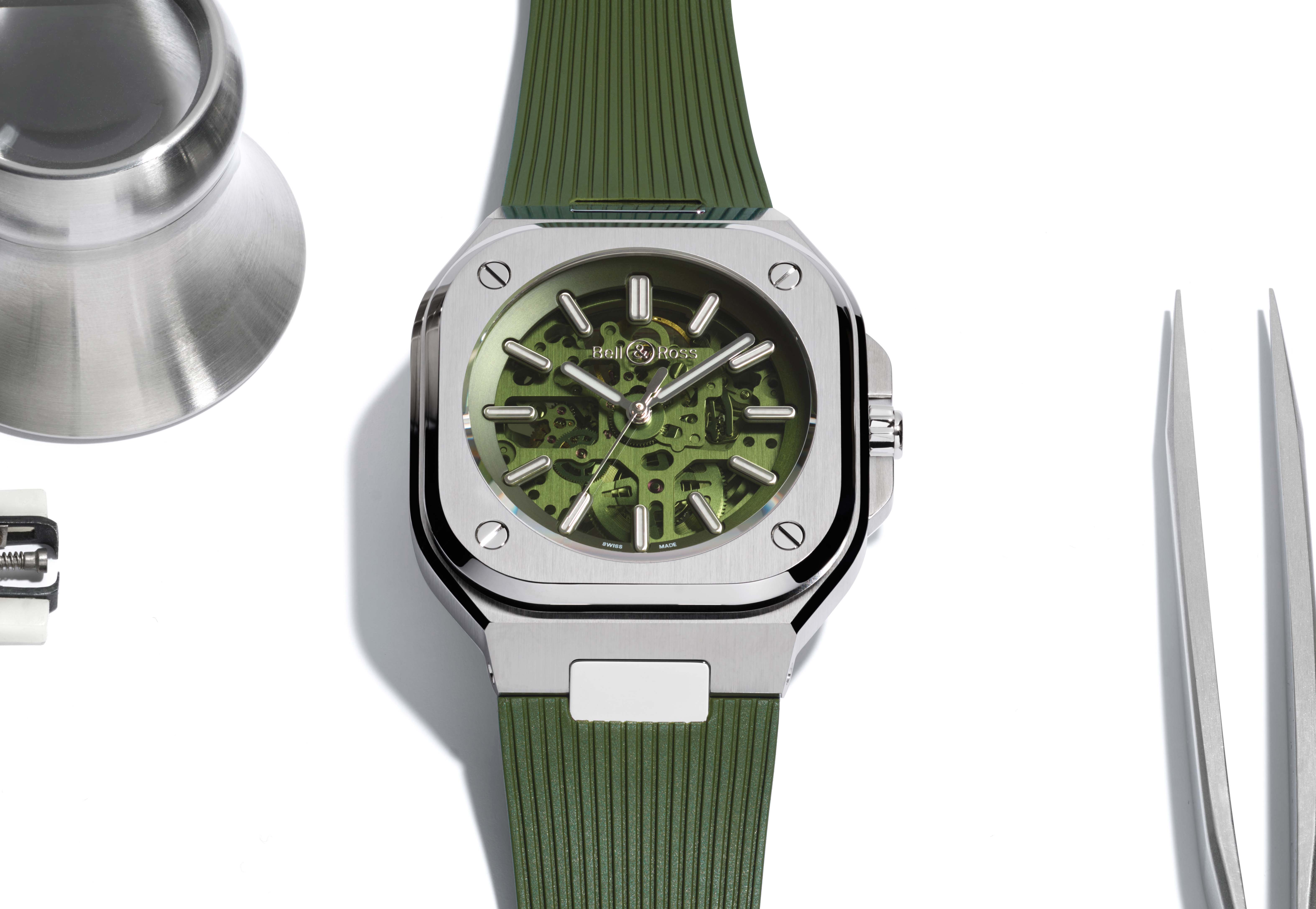 Ross BR 05 Skeleton Green watch 