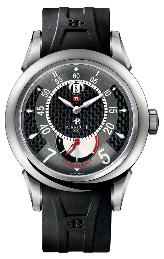 Montre Perrelet Automatique Homme Suisse - Boîtier Acier, Verre Saphir, Cuir Marron, étanche 50m