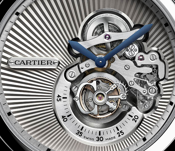 Rotonde de cartier flying outlet tourbillon reversed dial watch