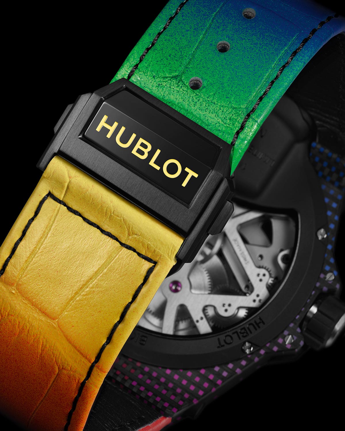 La Cote des Montres The Hublot MP 09 Tourbillon Bi Axis 5 Day Power Reserve Rainbow 3D Carbon watch Hublot s Rainbow shines in Miami