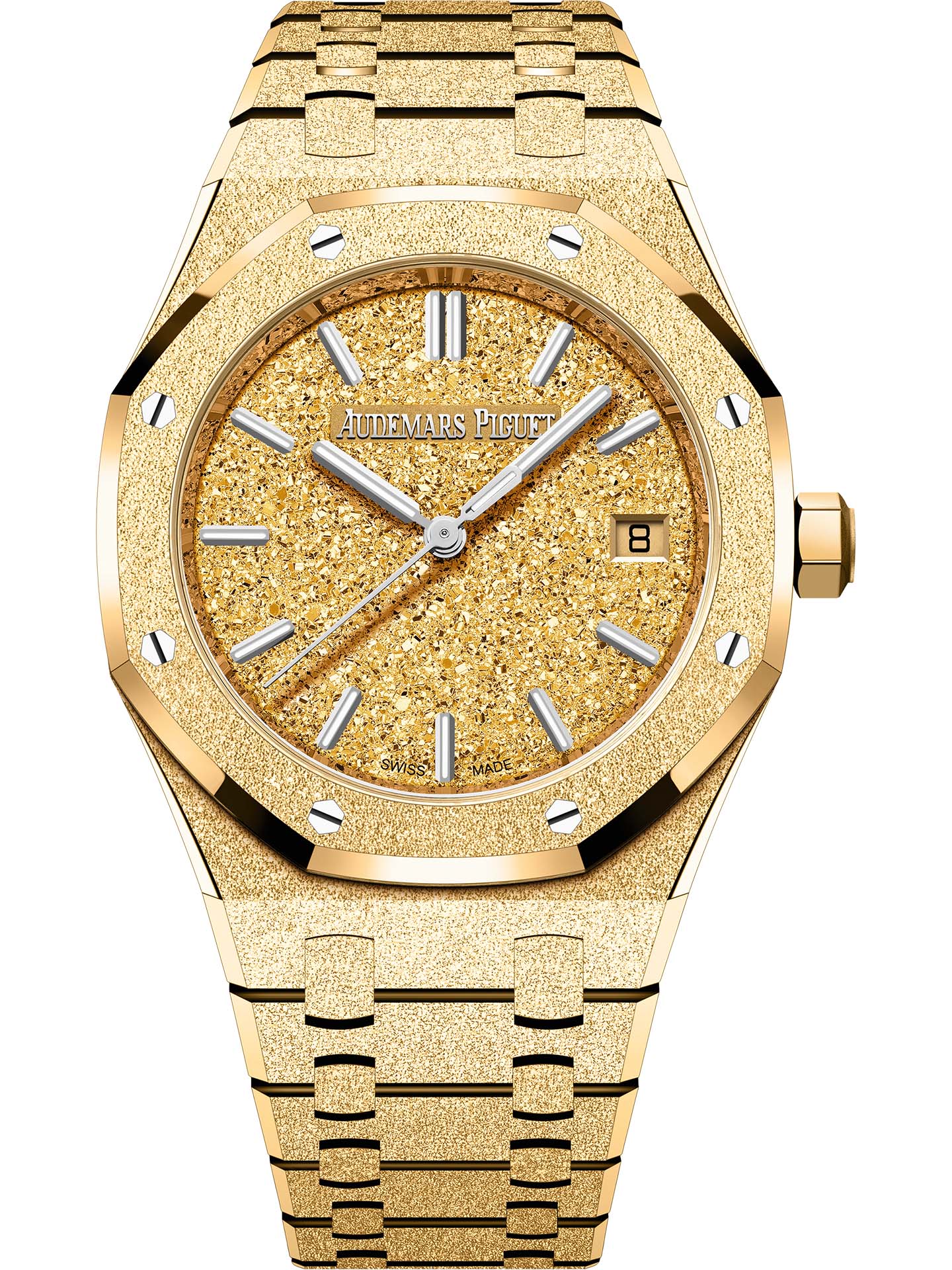 La Cote des Montres Price and tariff for the Audemars Piguet Royal Oak watch Frosted Gold Selfwinding 34 mm 18 carat yellow gold Ref 77450BA.GG.1361BA.01